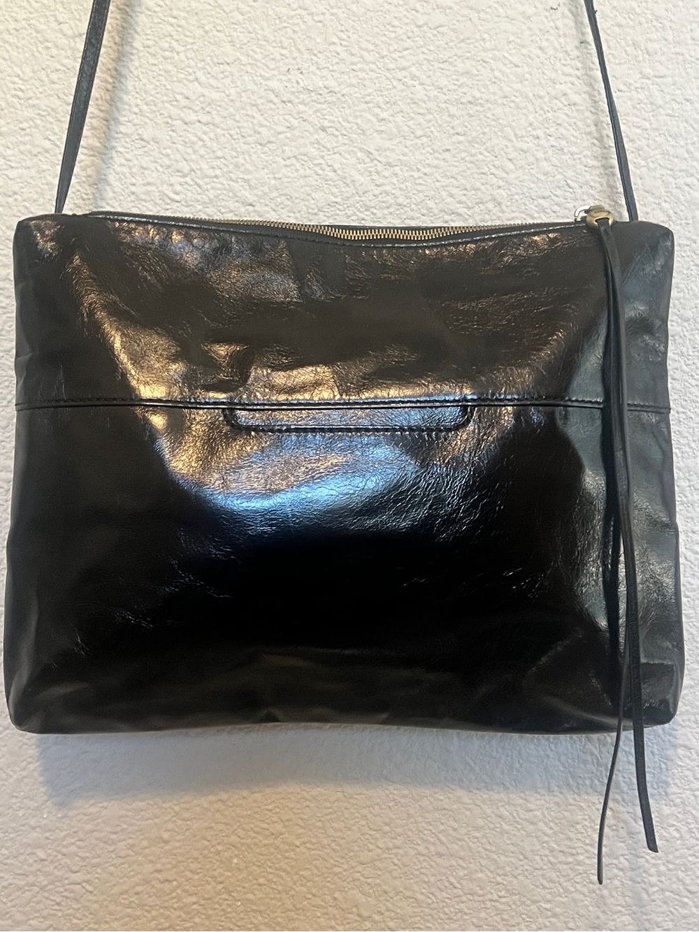 HOBO Zen Black Vintage Leather Crossbody Shoulder Bag